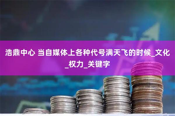 浩鼎中心 当自媒体上各种代号满天飞的时候_文化_权力_关键字