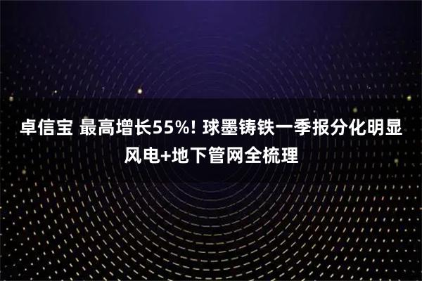卓信宝 最高增长55%! 球墨铸铁一季报分化明显风电+地下管网全梳理